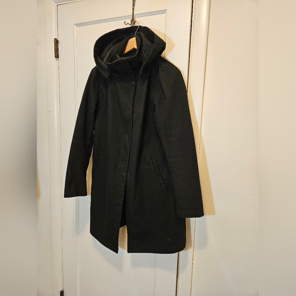Mia Melon mid weight weatherproof jacket with removable hood